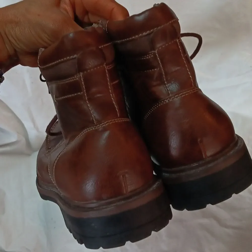 Arizona Jeans Co. Men's Brown Leather Boots Size 9M Preowned